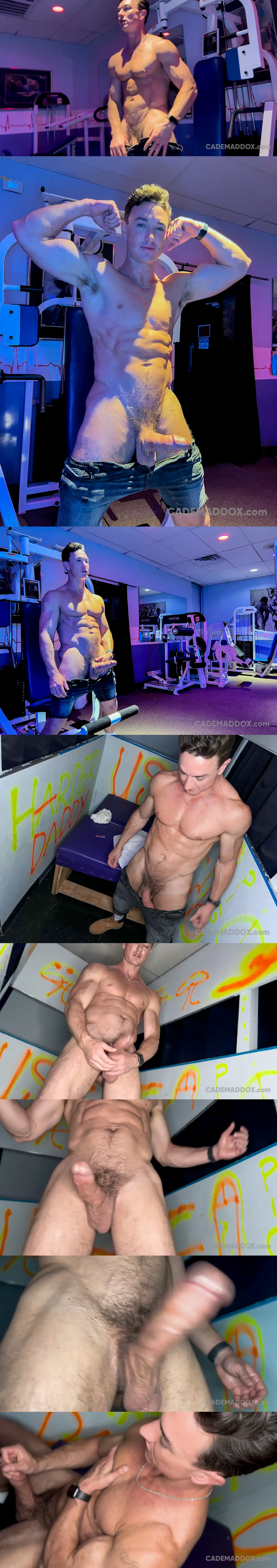 Cade Maddox swings his saber in a gay gym