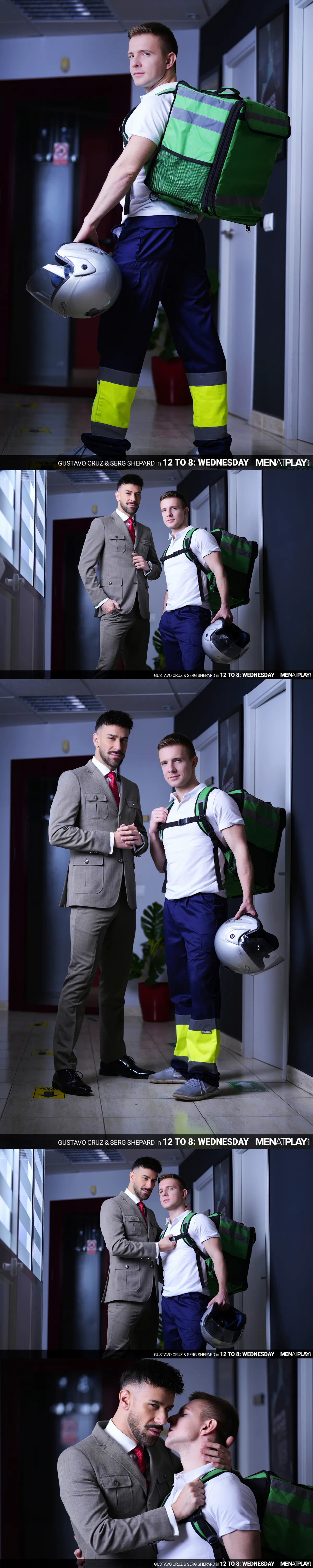 Gustavo Cruz and Serg Shepard In a Suited Office Gay Porn Fantasy