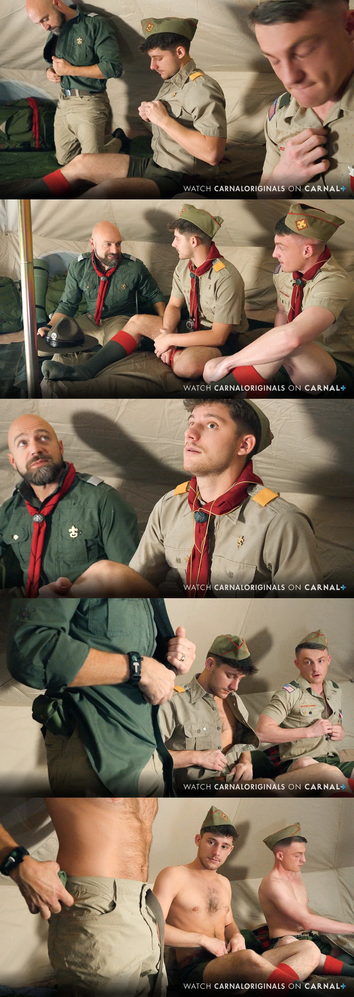 Adam Snow, Dex Devall & Kyle Harper Do It In A Secluded Mountain Tent