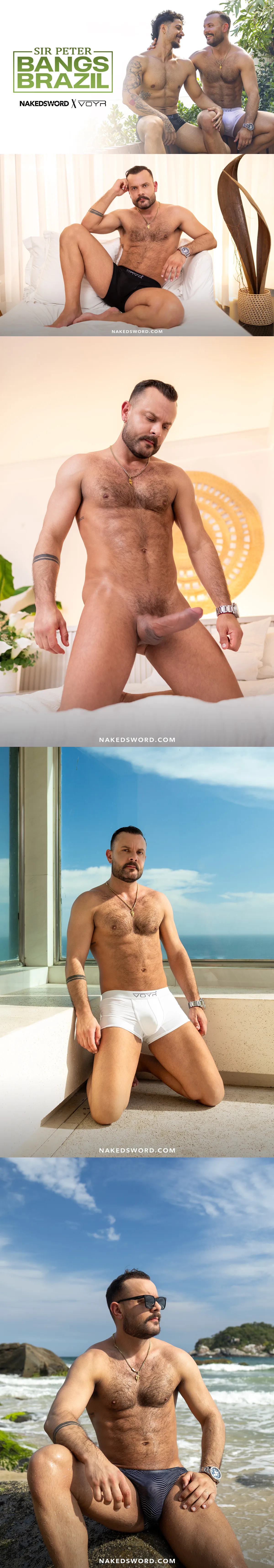 Get Sweaty in an Outdoor Steam with Sir Peter & Markin Wolf at NakedSword