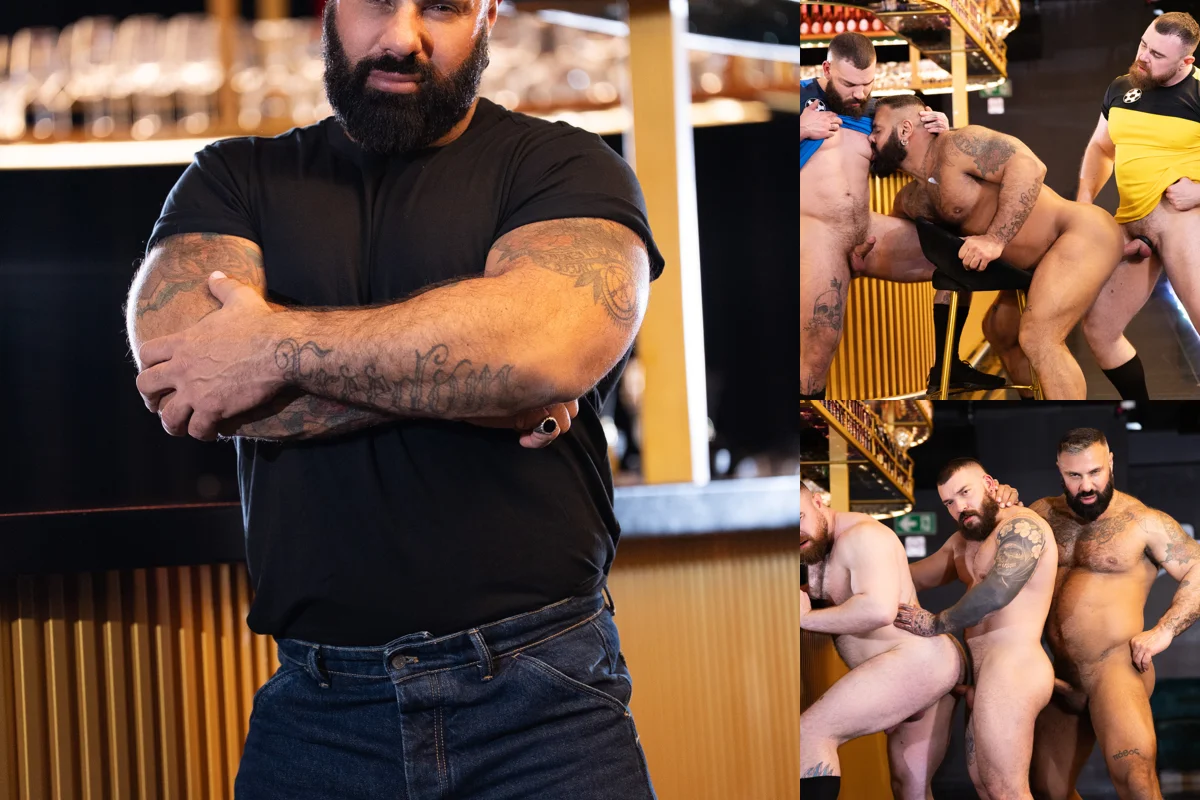 Sizzling Bar Brawl Ignites a Sexy Threesome with Alex Marte, Kinkoer, and PJ Knox