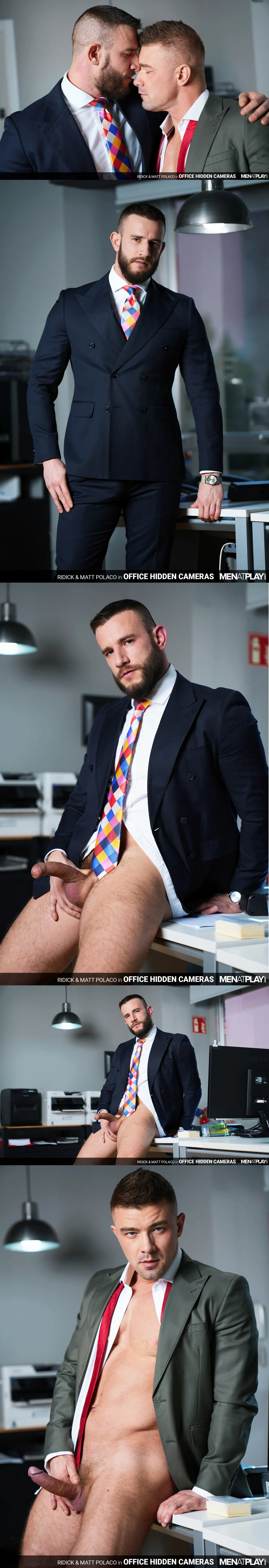 Suited Studs Matt Polaco & Ridick in Flip-Flop Office Fuck