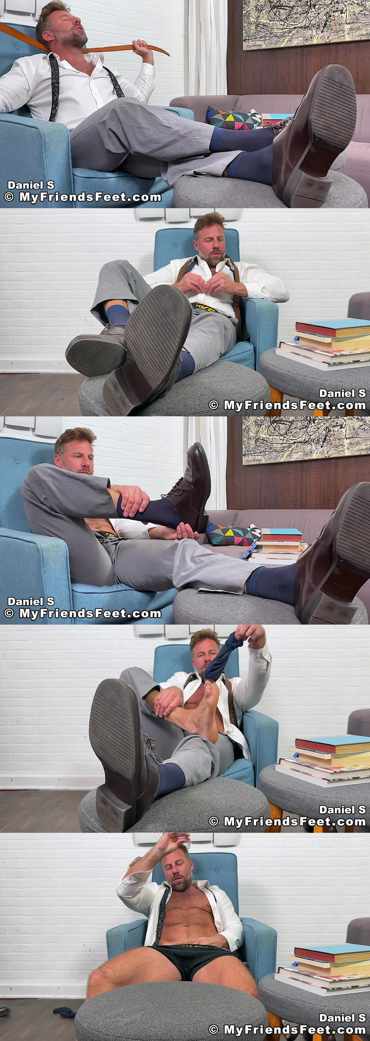 Daniel S Strips Barefoot & Strokes to Ecstasy