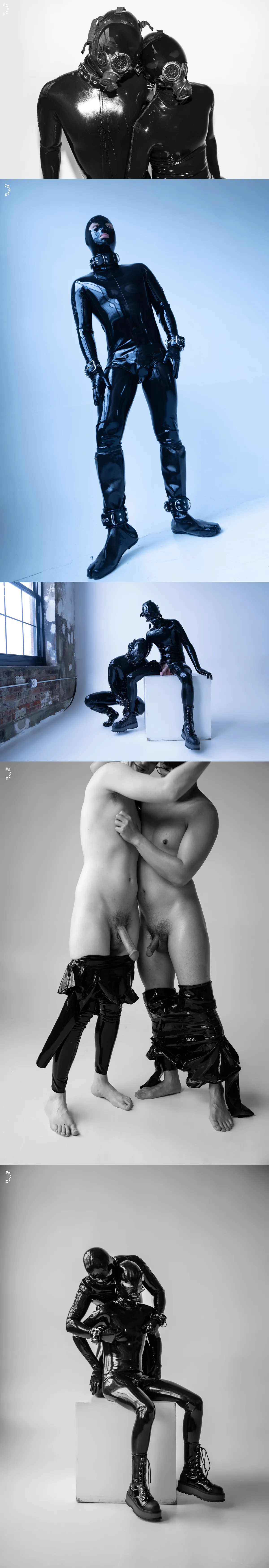 Pup Bodhi & Flmzzie: Slick Rubber Gas Mask Lust and Grinding