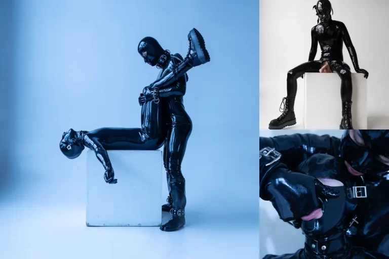 Pup Bodhi & Flmzzie: Slick Rubber Gas Mask Lust and Grinding