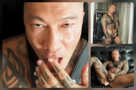 Damian Dragon Puts on a Sizzling Solo Dildo Show