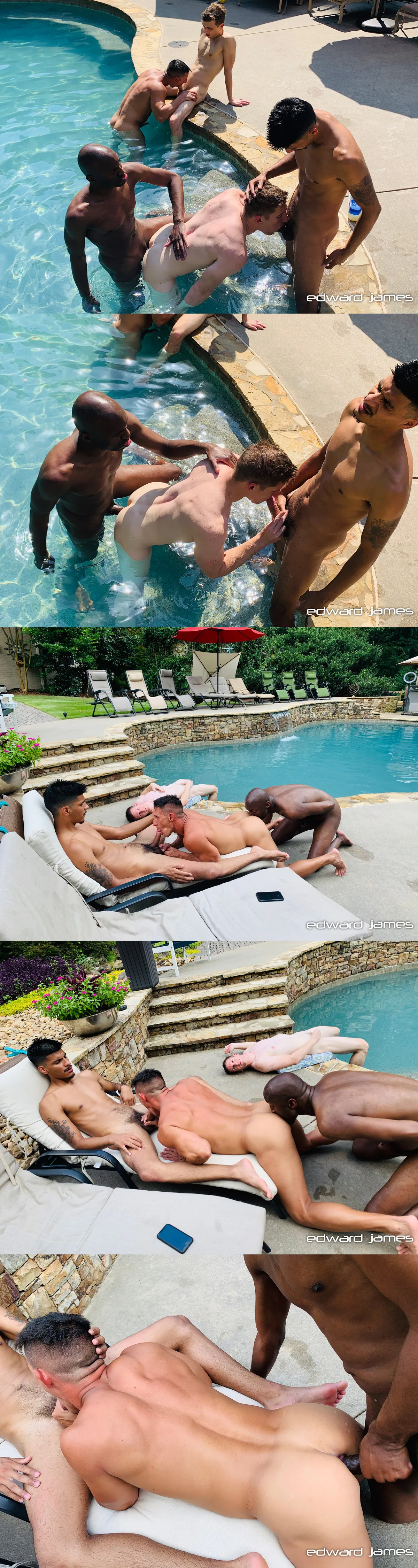Sizzling Poolside Gay Orgy with Hot Sex and Big Cocks