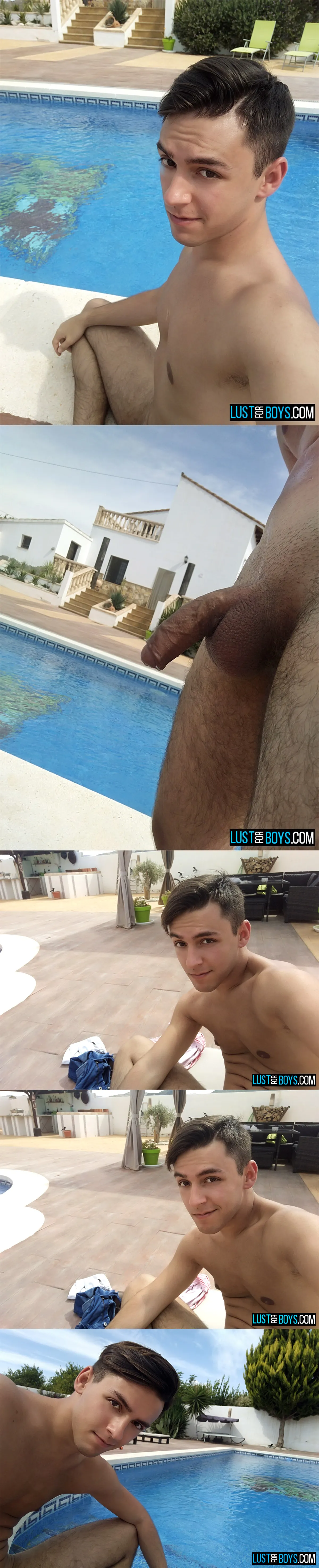 Maxxie Wilde Laps Up His Poolside Load