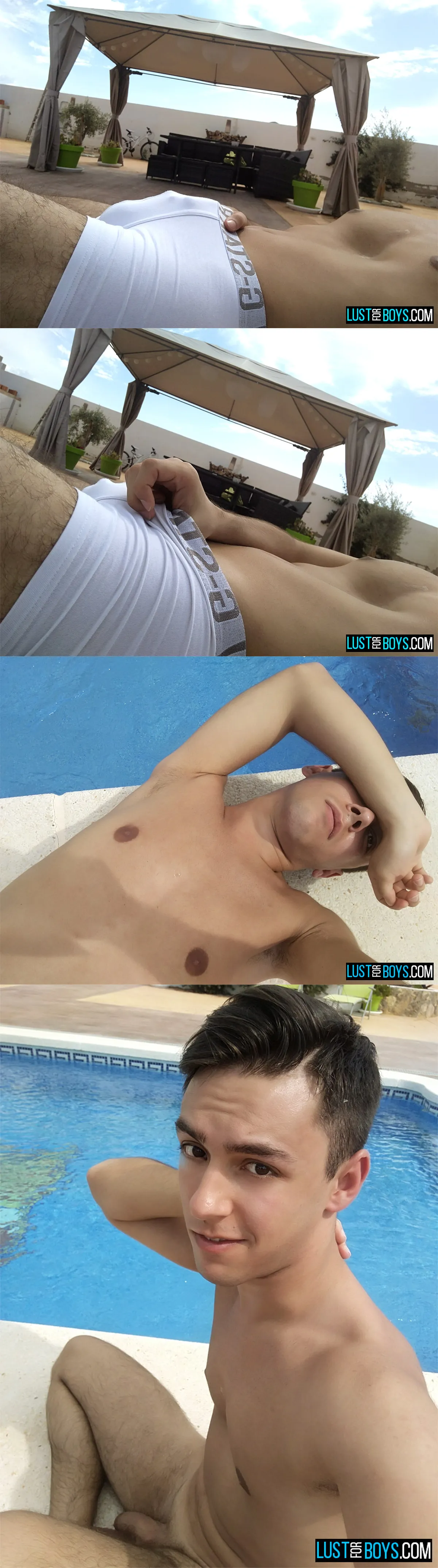 Maxxie Wilde Laps Up His Poolside Load
