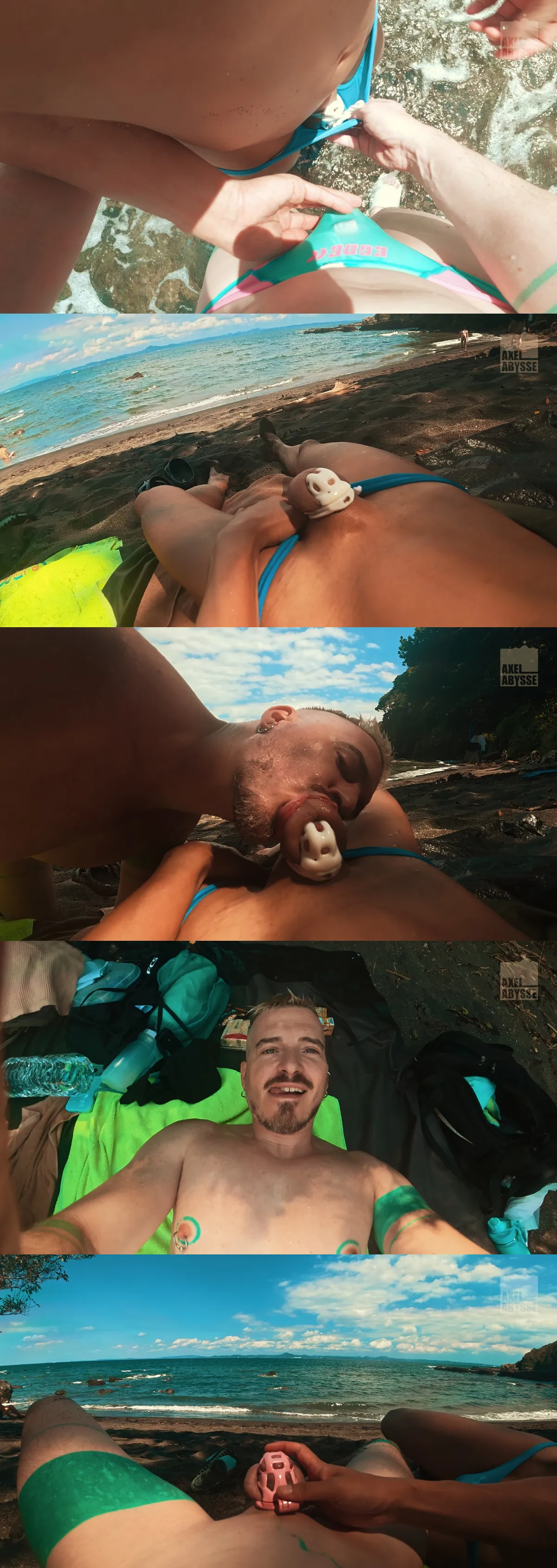 Axel Abysse and Hayashisan Fist Raw on a Cruising Beach